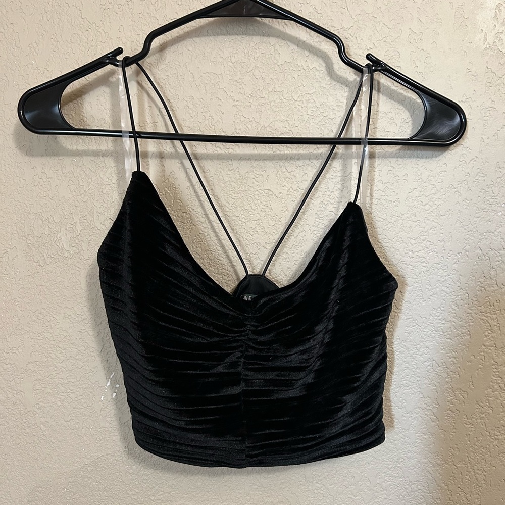 Velvet crop top
